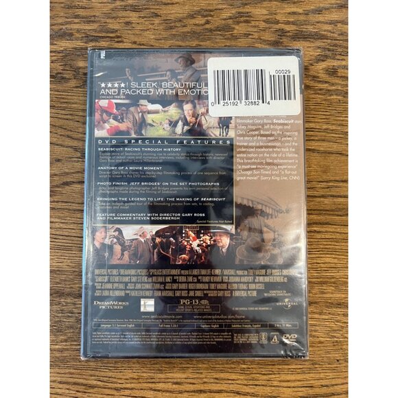 Seabiscuit DVD Full Screen Edition Starring Tobey Maguire Jeff Bridges NEW - Picture 3 of 3